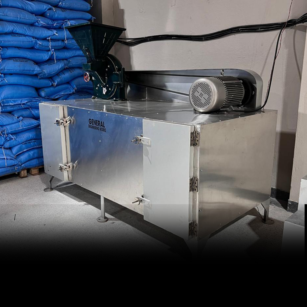 Stainless steel sugar grinder construction