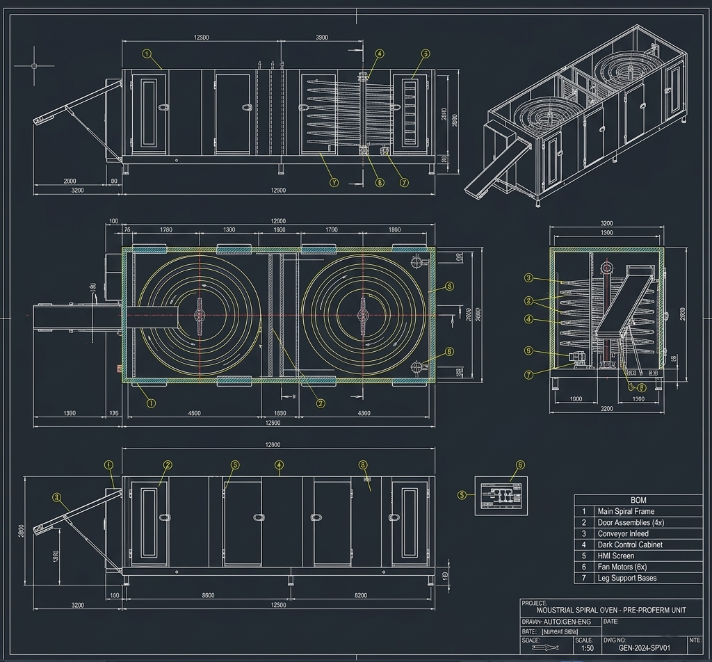 Cooling tunnel construction detail